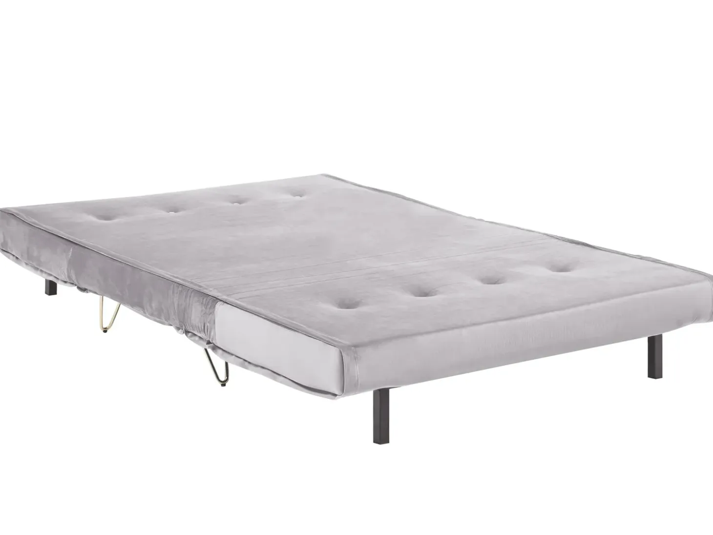 Best Sofa rozkładana dla 2 osób VESTFOLD Welur Szary Sofy Z Funkcją Spania|Wszystkie Sofy