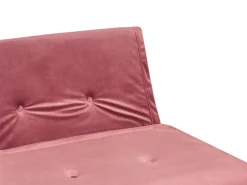 Outlet Sofa rozkładana dla 2 osób VESTFOLD Welur Różowy Sofy Z Funkcją Spania|Wszystkie Sofy