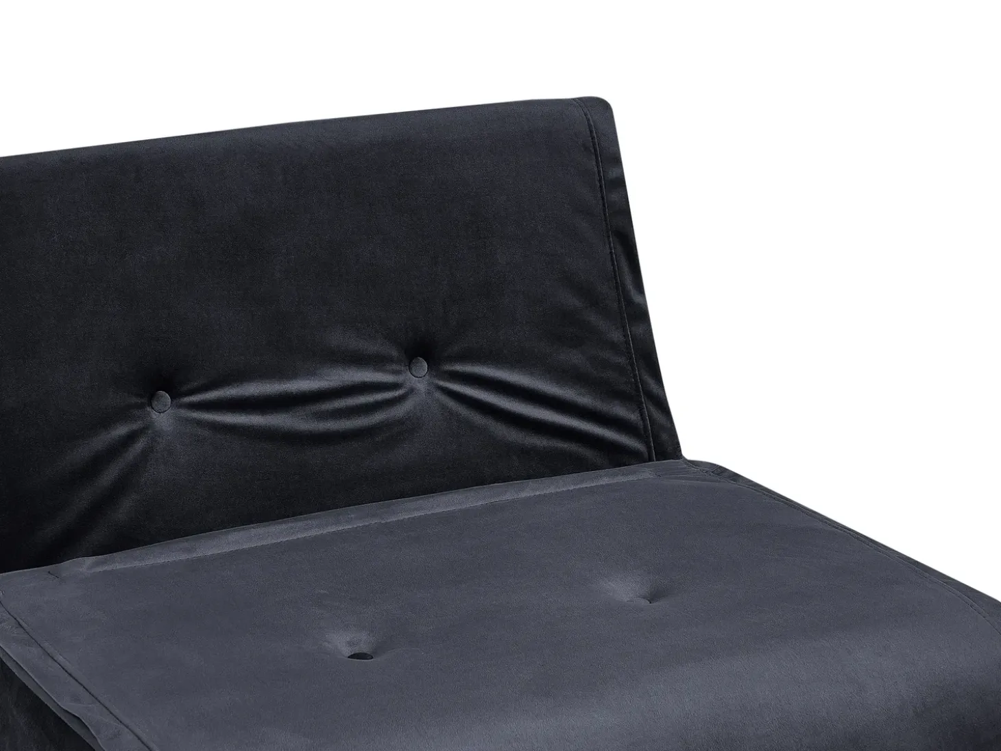 Sale Sofa rozkładana dla 2 osób VESTFOLD Welur Czarny Sofy Z Funkcją Spania|Wszystkie Sofy