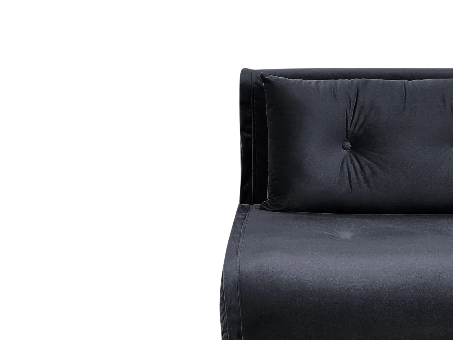 Sale Sofa rozkładana dla 2 osób VESTFOLD Welur Czarny Sofy Z Funkcją Spania|Wszystkie Sofy
