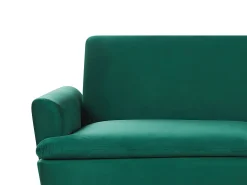 Outlet Sofa rozkładana dla 3 osób VETTRE Welur Ciemnozielony Sofy Z Funkcją Spania|Wszystkie Sofy