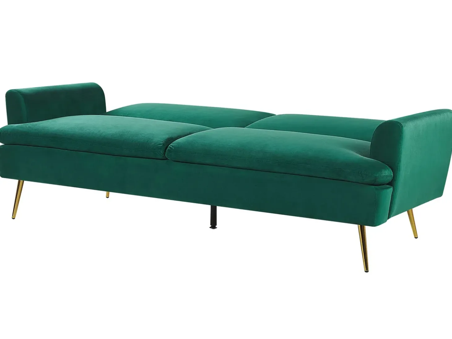 Outlet Sofa rozkładana dla 3 osób VETTRE Welur Ciemnozielony Sofy Z Funkcją Spania|Wszystkie Sofy