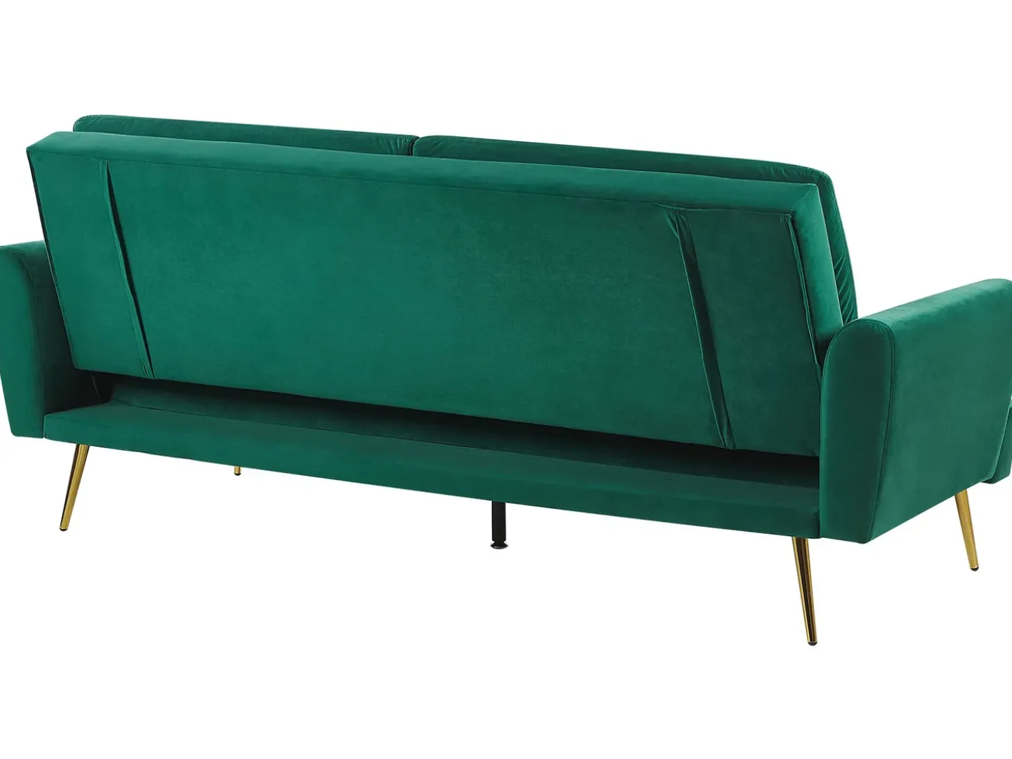 Outlet Sofa rozkładana dla 3 osób VETTRE Welur Ciemnozielony Sofy Z Funkcją Spania|Wszystkie Sofy