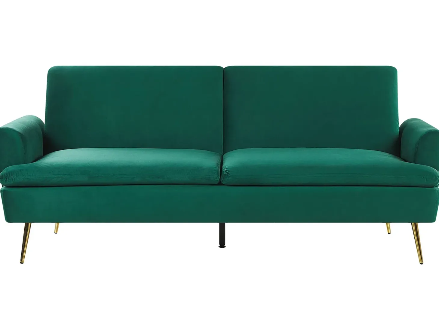 Outlet Sofa rozkładana dla 3 osób VETTRE Welur Ciemnozielony Sofy Z Funkcją Spania|Wszystkie Sofy
