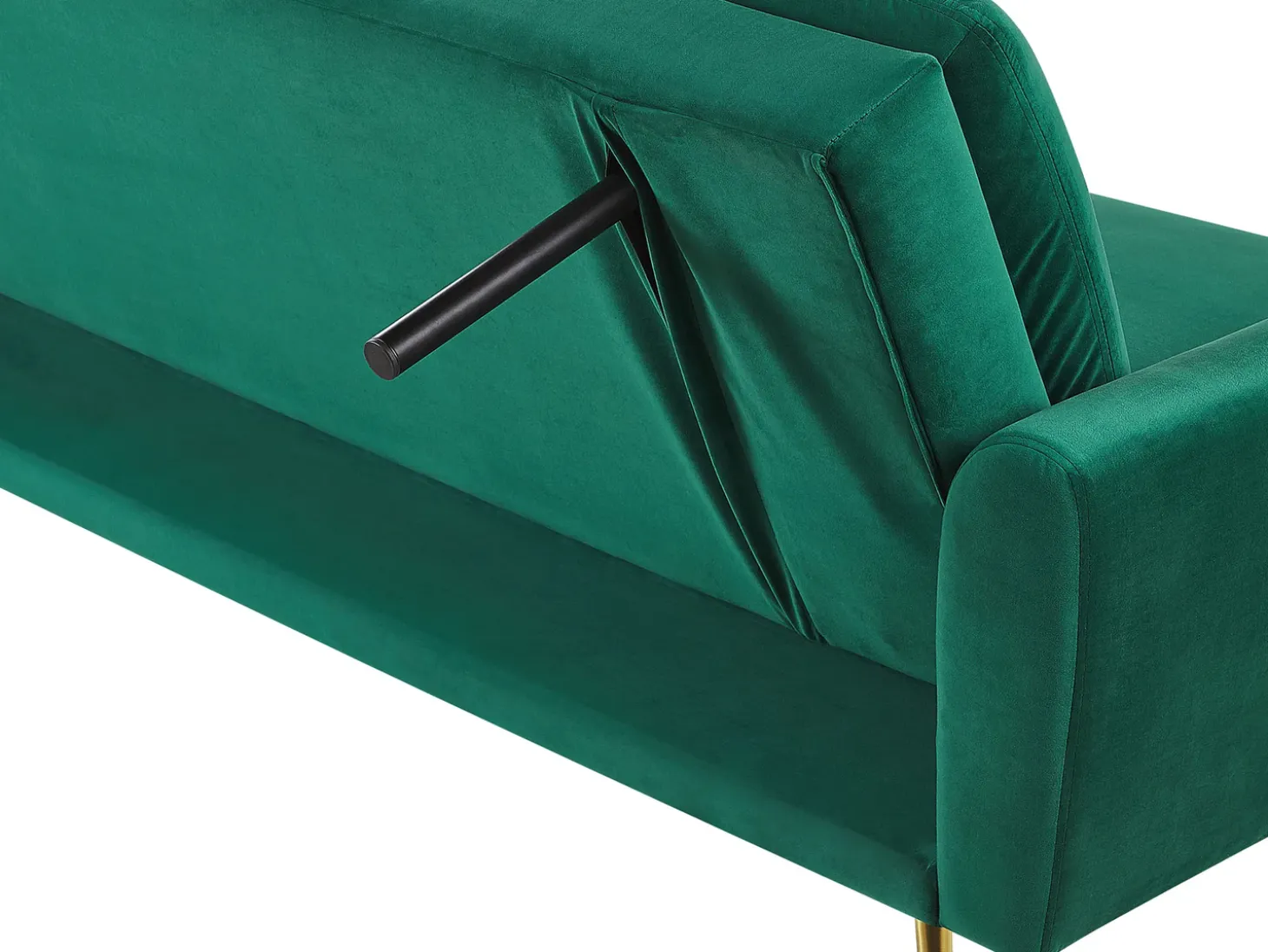 Outlet Sofa rozkładana dla 3 osób VETTRE Welur Ciemnozielony Sofy Z Funkcją Spania|Wszystkie Sofy