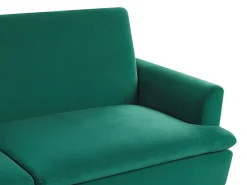 Outlet Sofa rozkładana dla 3 osób VETTRE Welur Ciemnozielony Sofy Z Funkcją Spania|Wszystkie Sofy