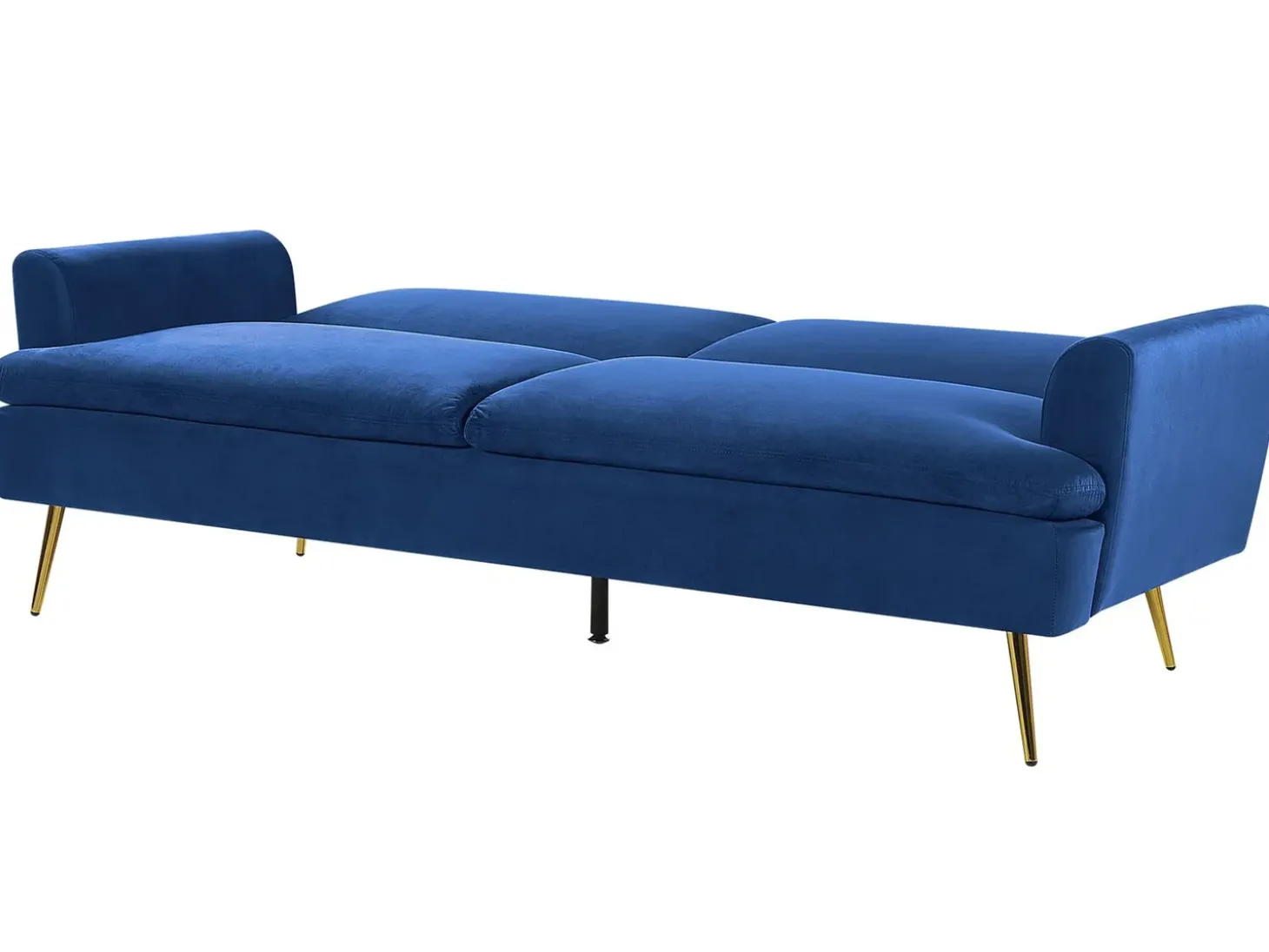 Clearance Sofa rozkładana dla 3 osób VETTRE Welur Granatowy Sofy Z Funkcją Spania|Wszystkie Sofy