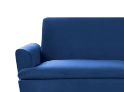 Clearance Sofa rozkładana dla 3 osób VETTRE Welur Granatowy Sofy Z Funkcją Spania|Wszystkie Sofy