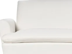 Discount Sofa rozkładana dla 3 osób VETTRE Welur Złamana biel Sofy Z Funkcją Spania|Wszystkie Sofy
