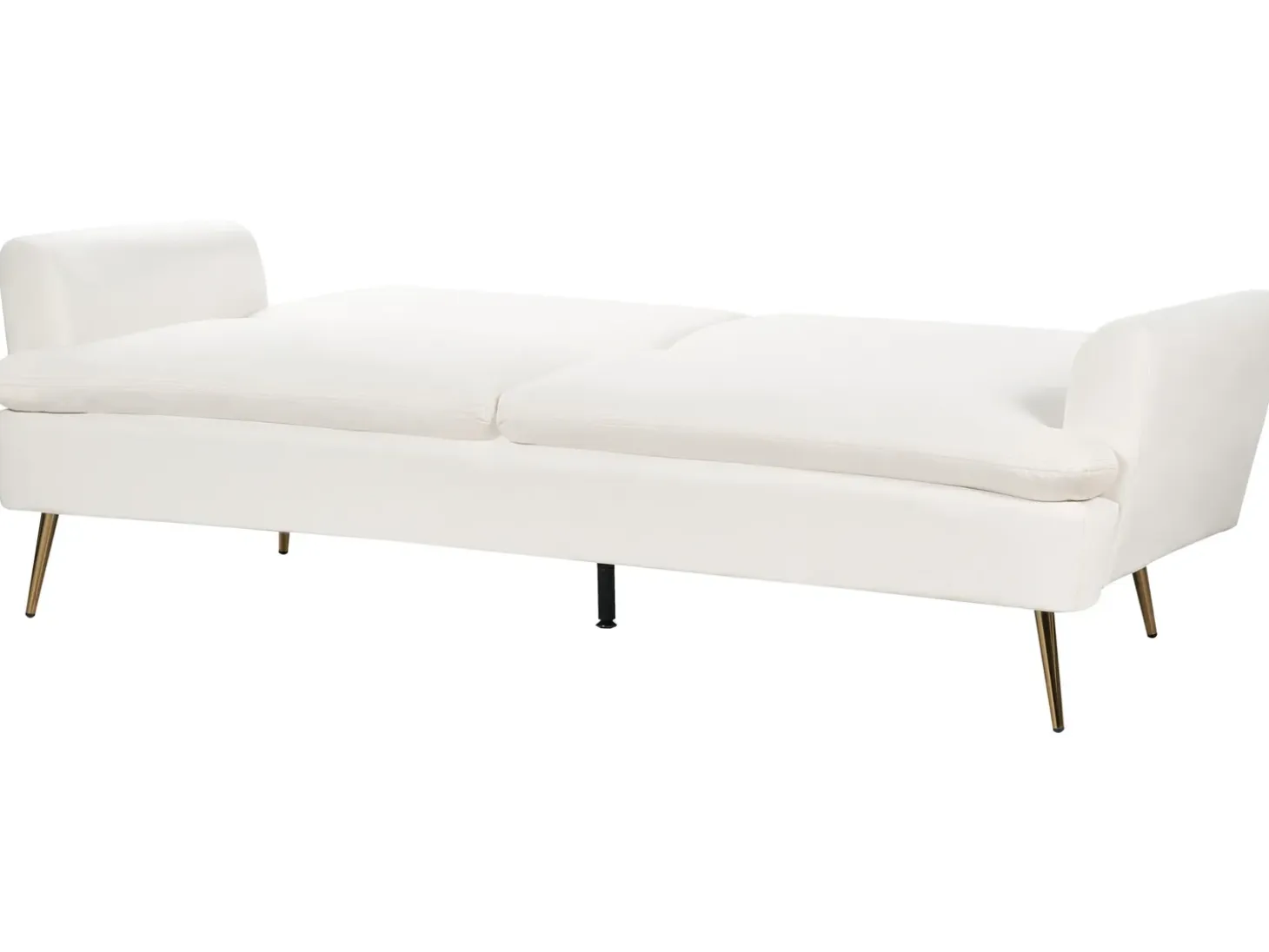 Discount Sofa rozkładana dla 3 osób VETTRE Welur Złamana biel Sofy Z Funkcją Spania|Wszystkie Sofy