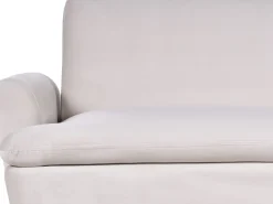 New Sofa rozkładana dla 3 osób VETTRE Welur Jasnobeżowy Sofy Z Funkcją Spania|Wszystkie Sofy