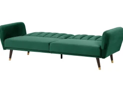 Discount Sofa rozkładana dla 3 osób VIMMERBY Welur Szmaragdowy Sofy Z Funkcją Spania|Wszystkie Sofy