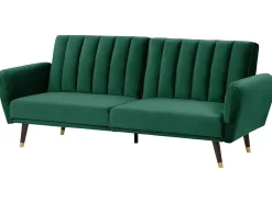 Discount Sofa rozkładana dla 3 osób VIMMERBY Welur Szmaragdowy Sofy Z Funkcją Spania|Wszystkie Sofy