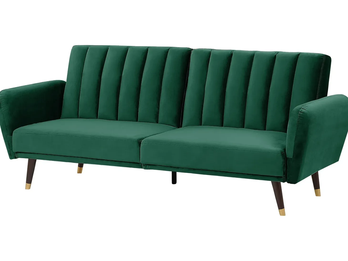 Discount Sofa rozkładana dla 3 osób VIMMERBY Welur Szmaragdowy Sofy Z Funkcją Spania|Wszystkie Sofy