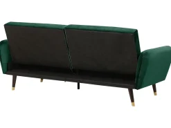 Discount Sofa rozkładana dla 3 osób VIMMERBY Welur Szmaragdowy Sofy Z Funkcją Spania|Wszystkie Sofy