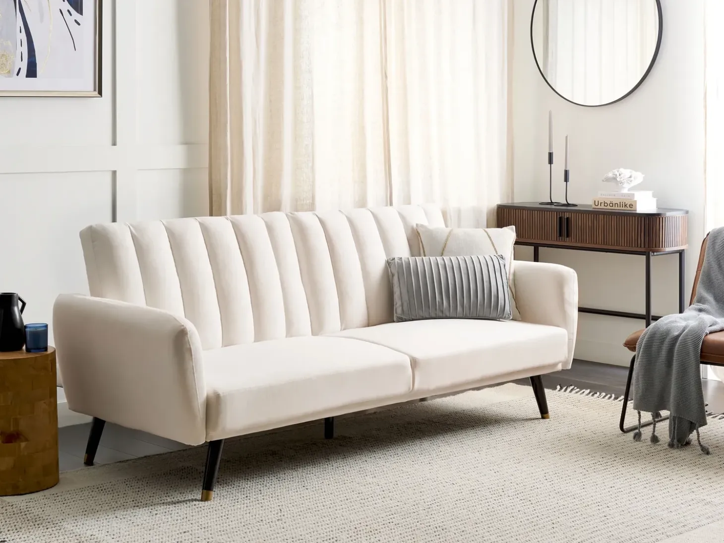 Outlet Sofa rozkładana dla 3 osób VIMMERBY Jasno Sofy Z Funkcją Spania|Wszystkie Sofy
