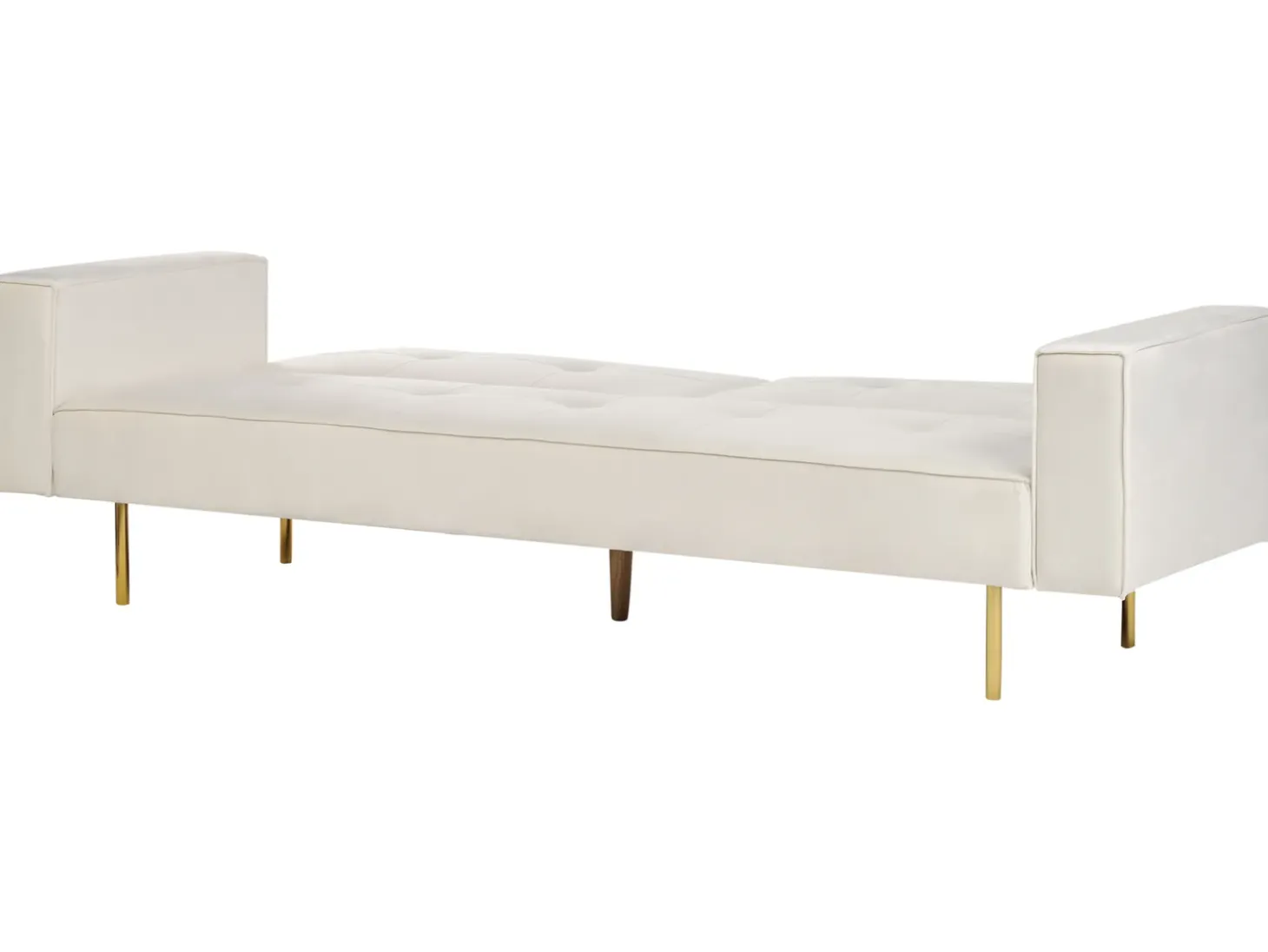 Clearance Sofa rozkładana dla 3 osób VISNES Welur Złamana biel Sofy Z Funkcją Spania|Wszystkie Sofy