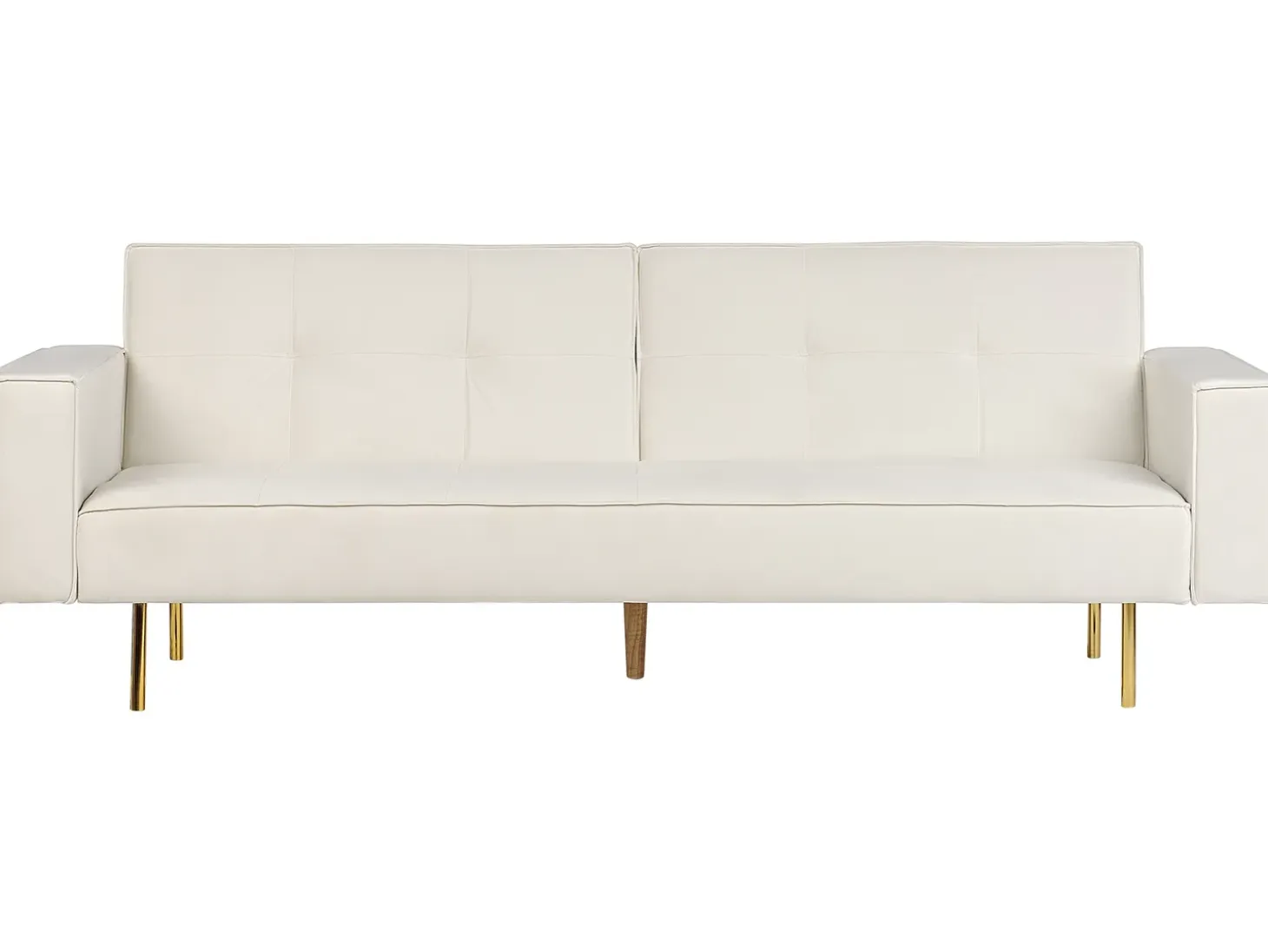 Clearance Sofa rozkładana dla 3 osób VISNES Welur Złamana biel Sofy Z Funkcją Spania|Wszystkie Sofy