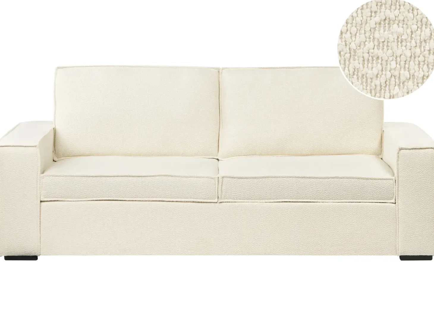 Sale Sofa rozkładana dla 3 osób VUOKATTI Boucle Złamana biel Sofy Z Funkcją Spania|Wszystkie Sofy