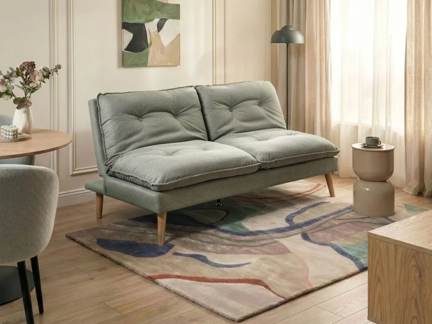 New Sofa rozkładana dla 3 osób YILA Zielony Sofy Z Funkcją Spania|Wszystkie Sofy