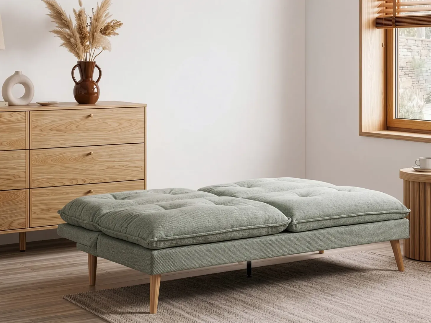 New Sofa rozkładana dla 3 osób YILA Zielony Sofy Z Funkcją Spania|Wszystkie Sofy