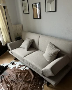 Sofa rozkładana dla 2 osób YORK Beżowy