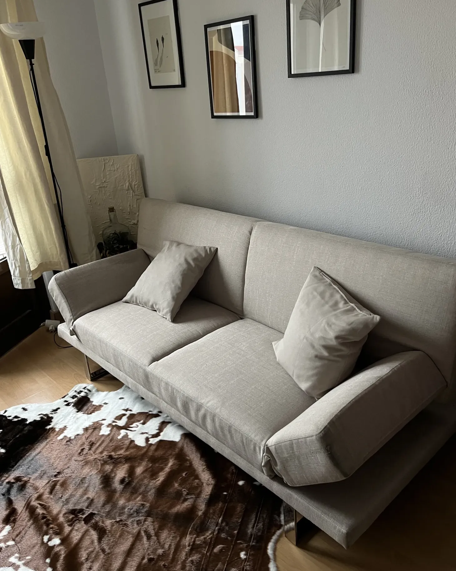 Sofa rozkładana dla 2 osób YORK Beżowy
