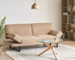 Online Sofa rozkładana dla 2 osób YORK Boucle Piaskowy Sofy Z Funkcją Spania|Wszystkie Sofy