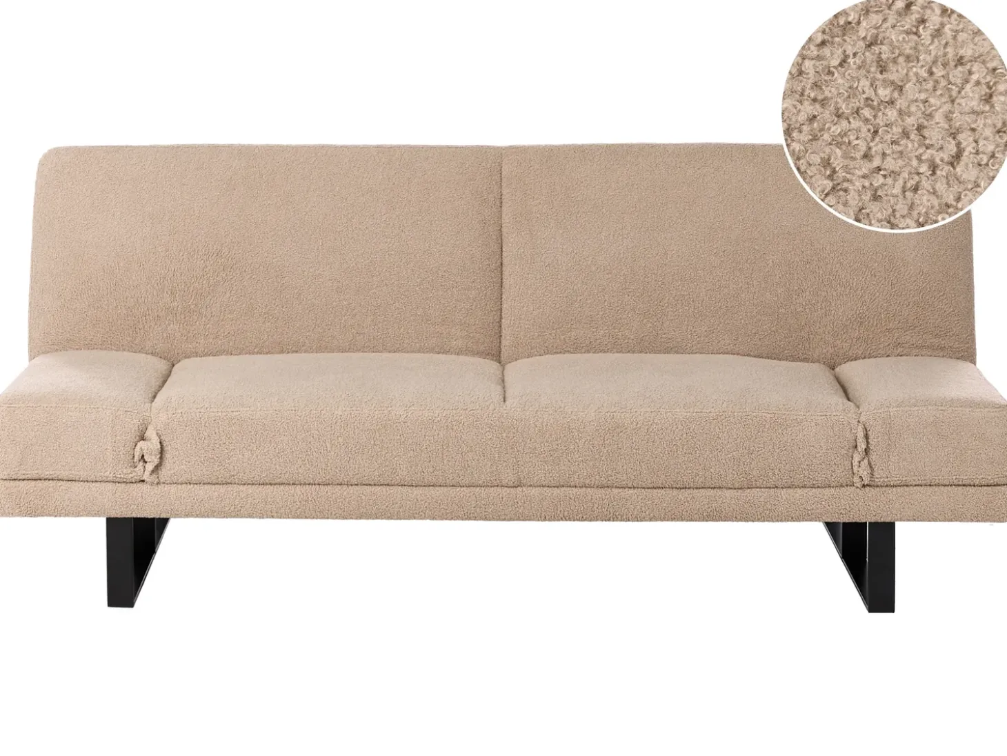 Online Sofa rozkładana dla 2 osób YORK Boucle Piaskowy Sofy Z Funkcją Spania|Wszystkie Sofy