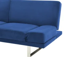 Hot Sofa rozkładana dla 2 osób YORK Welur Granatowy Sofy Z Funkcją Spania|Wszystkie Sofy
