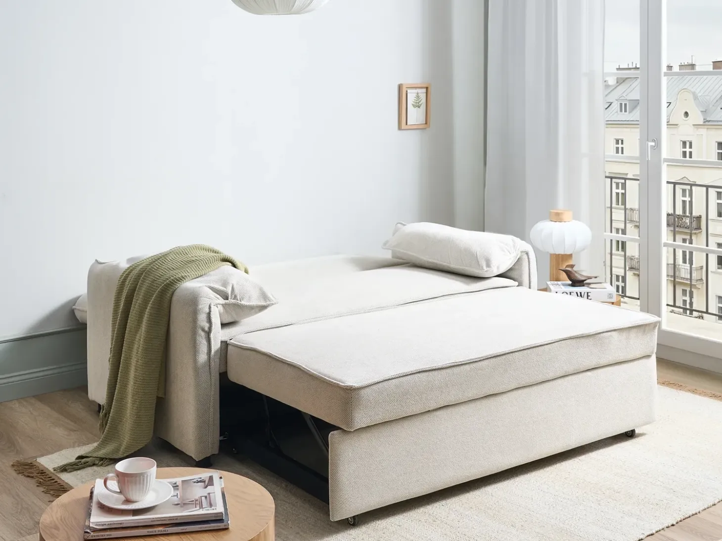 Best Sofa rozkładana HORMA Złamana biel Sofy Z Funkcją Spania|Wszystkie Sofy