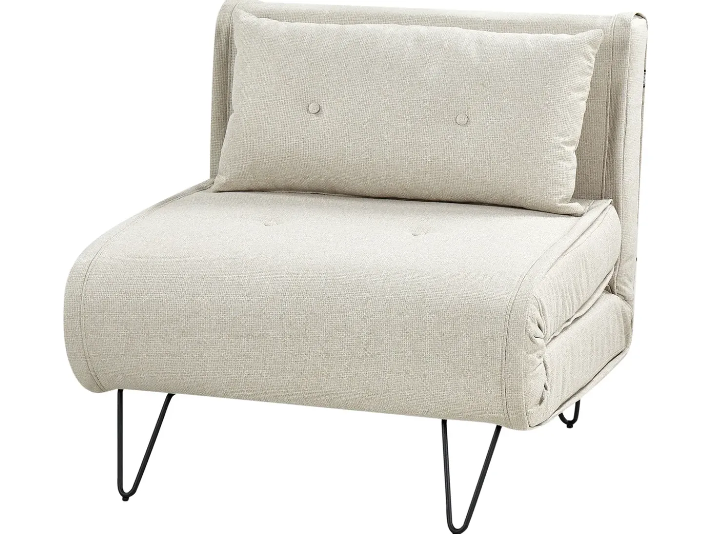 Discount Sofa rozkładana jednoosobowa VESTFOLD Jasnobeżowy Sofy Z Funkcją Spania|Wszystkie Sofy