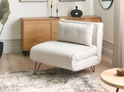 Discount Sofa rozkładana jednoosobowa VESTFOLD Jasnobeżowy Sofy Z Funkcją Spania|Wszystkie Sofy