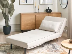 Discount Sofa rozkładana jednoosobowa VESTFOLD Jasnobeżowy Sofy Z Funkcją Spania|Wszystkie Sofy
