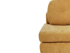Clearance Sofa rozkładana jednoosobowa OLDEN Szenil Musztardowy Sofy Z Funkcją Spania|Wszystkie Sofy