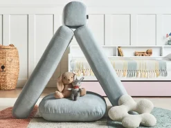 New Sofa rozkładana jednoosobowa OLDEN Szenil Błękitny Sofy Z Funkcją Spania|Wszystkie Sofy