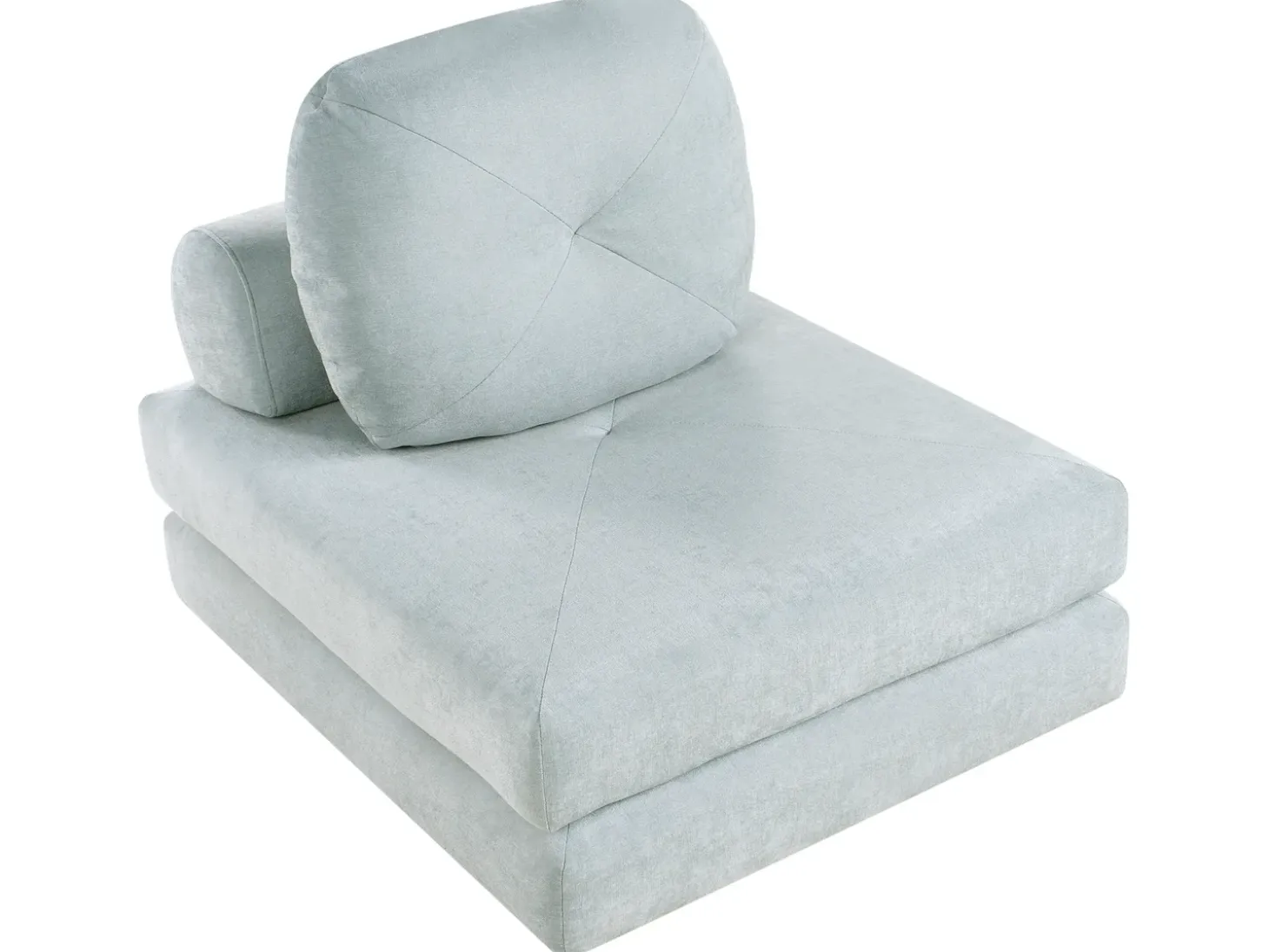 New Sofa rozkładana jednoosobowa OLDEN Szenil Błękitny Sofy Z Funkcją Spania|Wszystkie Sofy