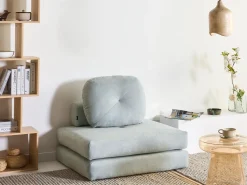 New Sofa rozkładana jednoosobowa OLDEN Szenil Błękitny Sofy Z Funkcją Spania|Wszystkie Sofy