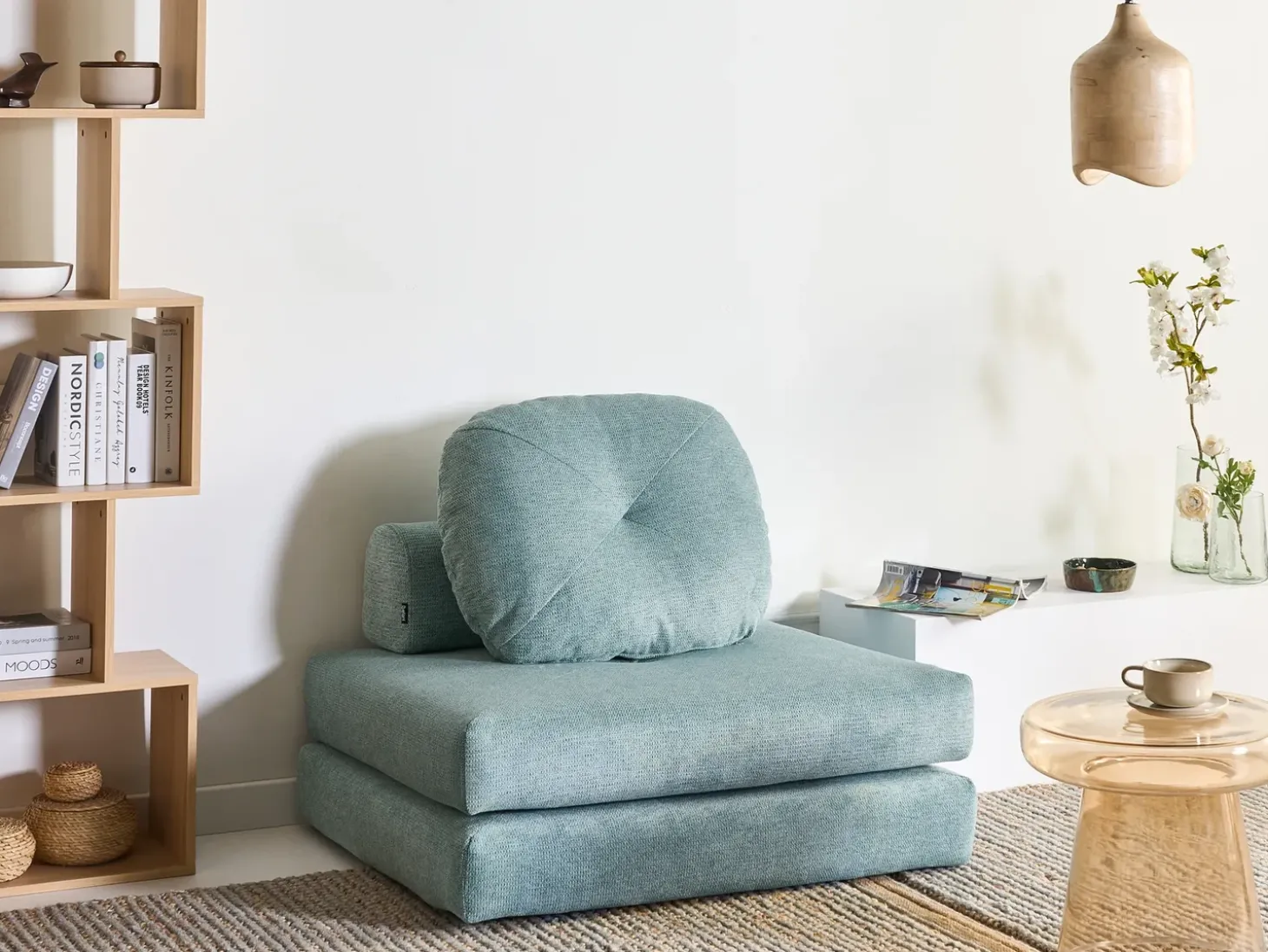 Discount Sofa rozkładana jednoosobowa OLDEN Miętowy Sofy Z Funkcją Spania|Wszystkie Sofy