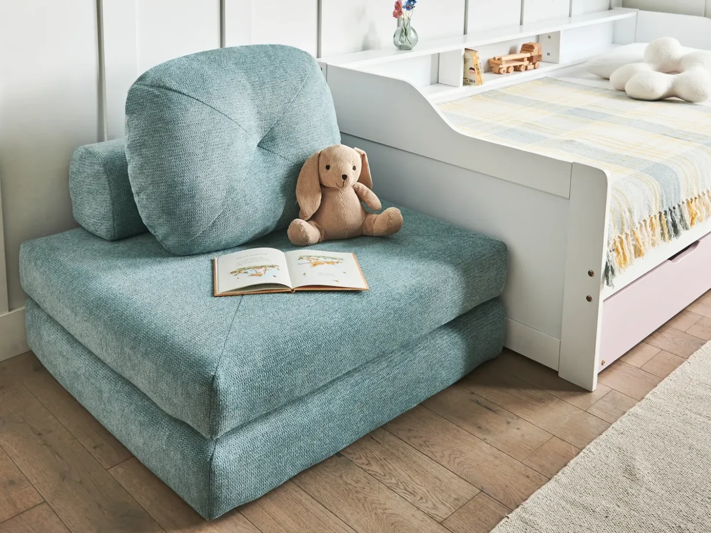 Discount Sofa rozkładana jednoosobowa OLDEN Miętowy Sofy Z Funkcją Spania|Wszystkie Sofy