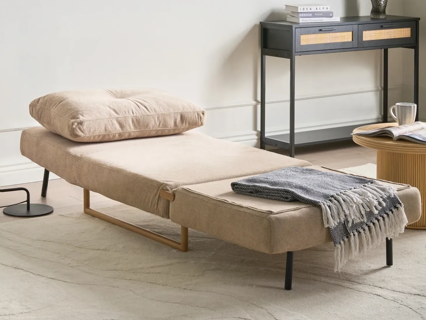 Outlet Sofa rozkładana jednoosobowa JERSLEV Jasno Sofy Z Funkcją Spania|Wszystkie Sofy