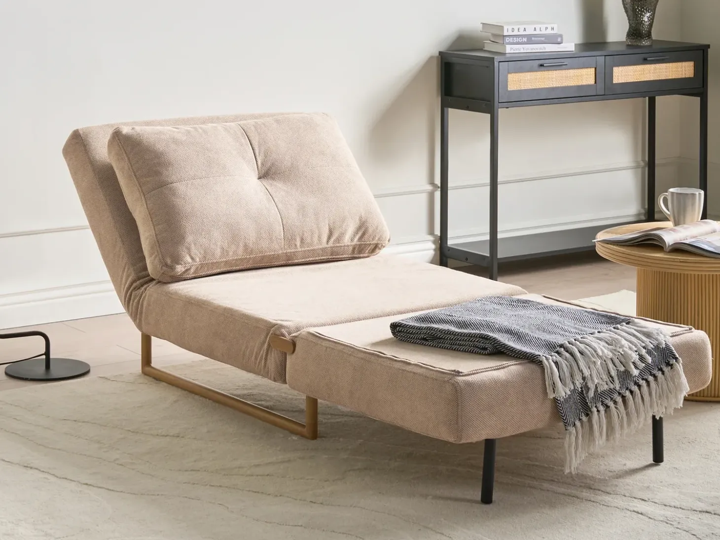 Outlet Sofa rozkładana jednoosobowa JERSLEV Jasno Sofy Z Funkcją Spania|Wszystkie Sofy