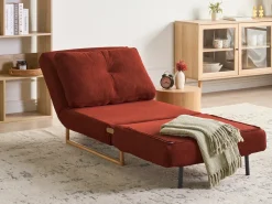 Hot Sofa rozkładana jednoosobowa JERSLEV Czerwony Sofy Z Funkcją Spania|Wszystkie Sofy