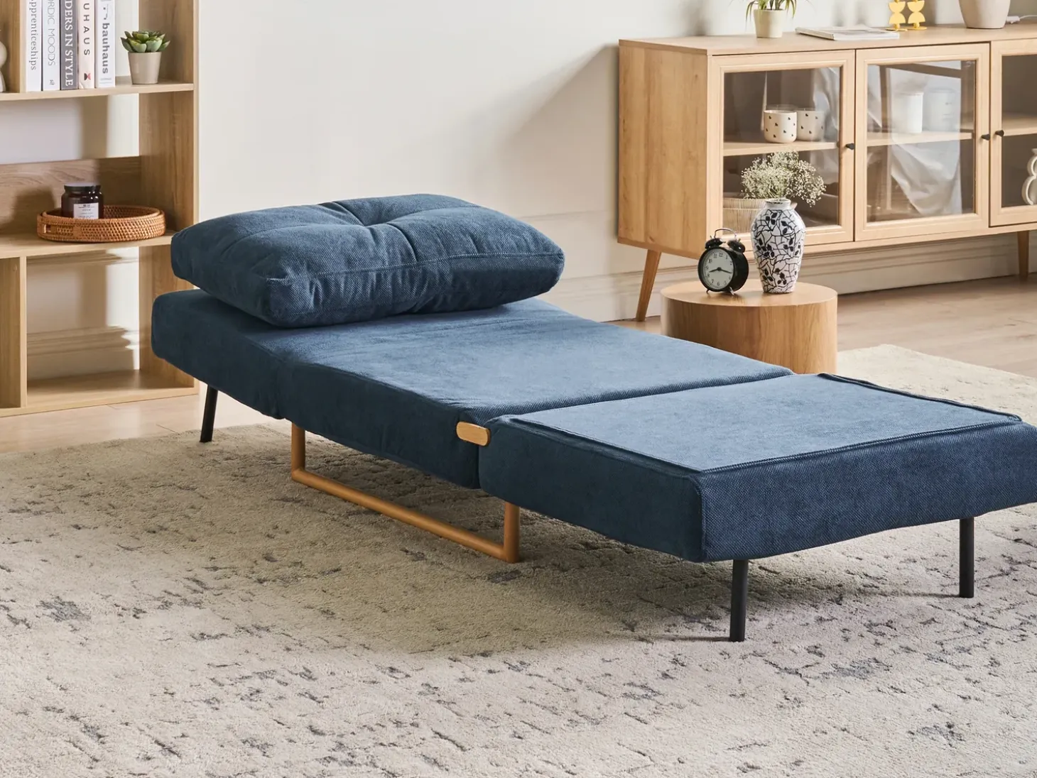 Discount Sofa rozkładana jednoosobowa JERSLEV Niebieski Sofy Z Funkcją Spania|Wszystkie Sofy