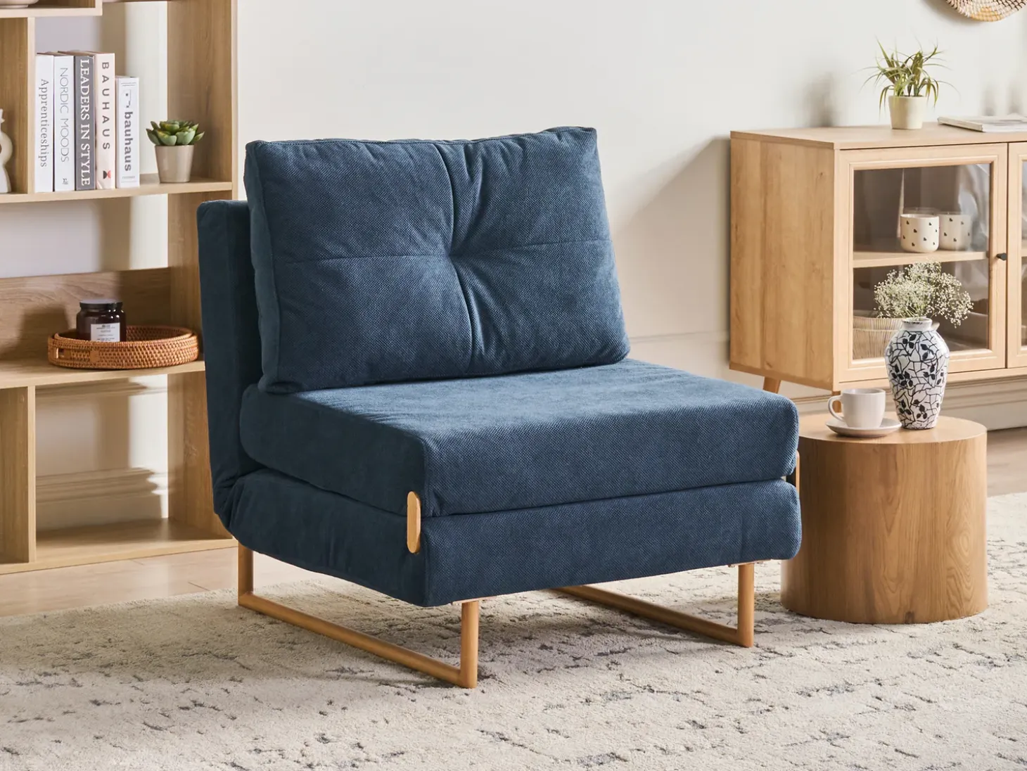 Discount Sofa rozkładana jednoosobowa JERSLEV Niebieski Sofy Z Funkcją Spania|Wszystkie Sofy
