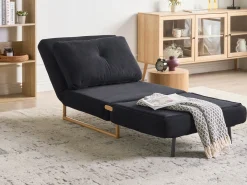 Sale Sofa rozkładana jednoosobowa JERSLEV Czarny Sofy Z Funkcją Spania|Wszystkie Sofy