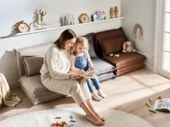 New Sofa rozkładana jednoosobowa DELLEN Złamana biel Dzieci Krzesła I Stoły Dziecięce|Sofy Z Funkcją Spania