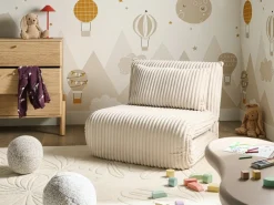 Discount Sofa rozkładana jednoosobowa LYSEKIL Sztruks Złamana biel Dzieci Krzesła I Stoły Dziecięce|Sofy Z Funkcją Spania