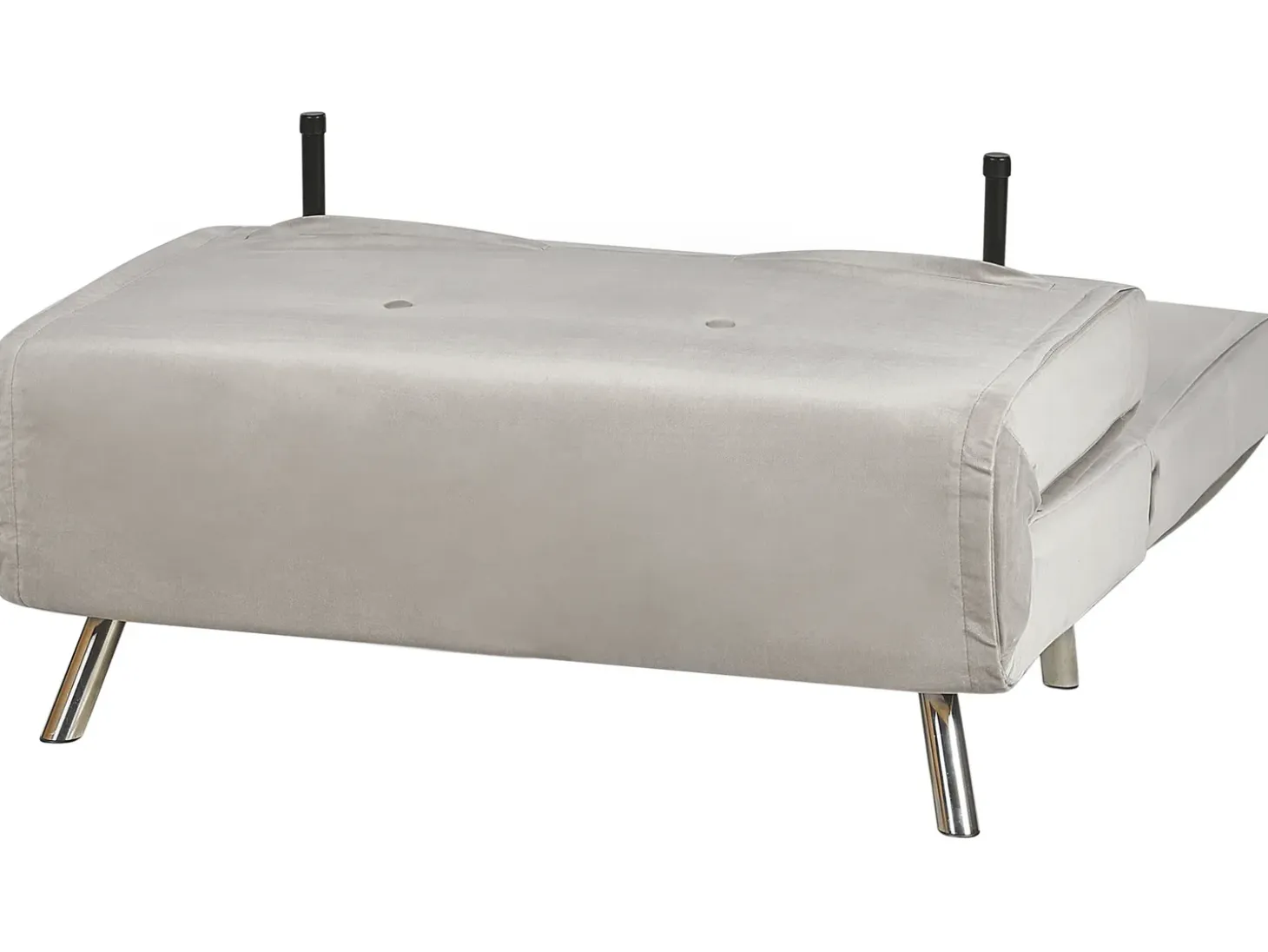 New Sofa rozkładana jednoosobowa FARRIS Welur Jasnoszary Dzieci Sofy Z Funkcją Spania|Wszystkie Sofy