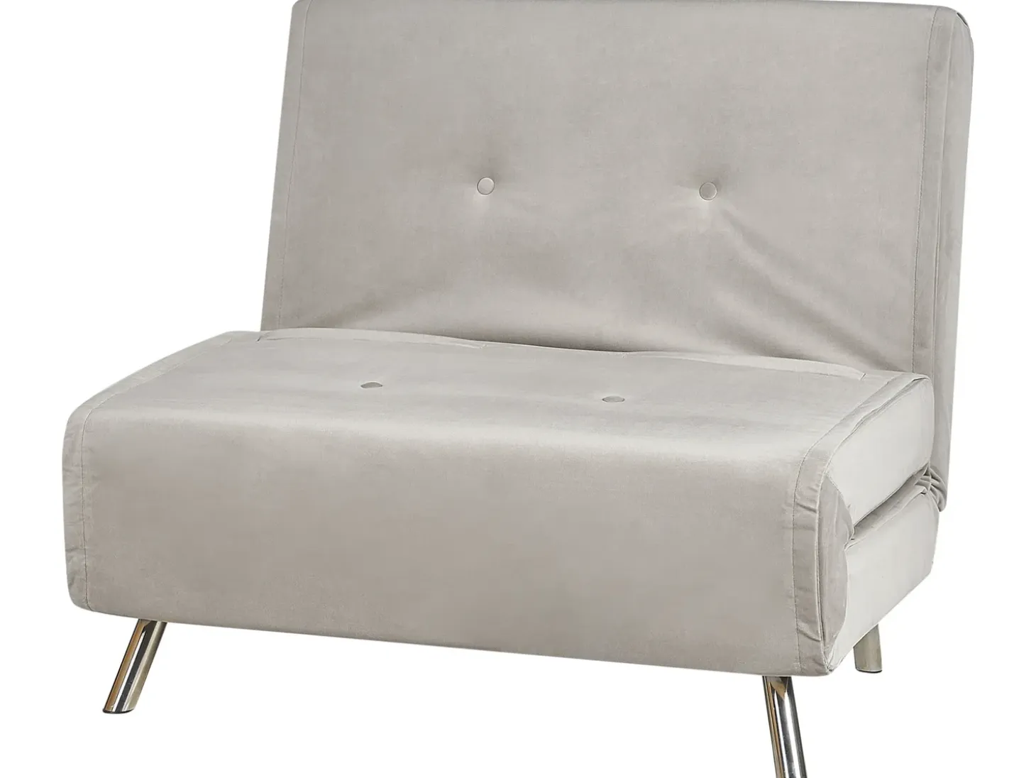 New Sofa rozkładana jednoosobowa FARRIS Welur Jasnoszary Dzieci Sofy Z Funkcją Spania|Wszystkie Sofy
